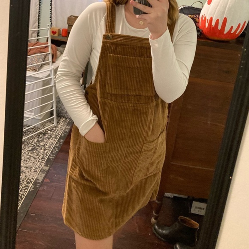 NWOT Target Tan Overall Dress